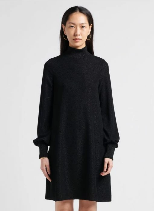 MAX & Co. FACILITA - Jurk Van Gemengde Viscose Met Glansdraad | Zwart 4 MAX & Co. FACILITA - Jurk Van Gemengde Viscose Met Glansdraad | Zwart -MAX & Co. Verkoopwinkel 4039219