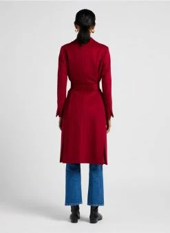 MAX & Co. RUNAWAY1 - Lange, Wollen Jas Met Reverskraag | Rood 9 MAX & Co. RUNAWAY1 - Lange, Wollen Jas Met Reverskraag | Rood -MAX & Co. Verkoopwinkel 4044025