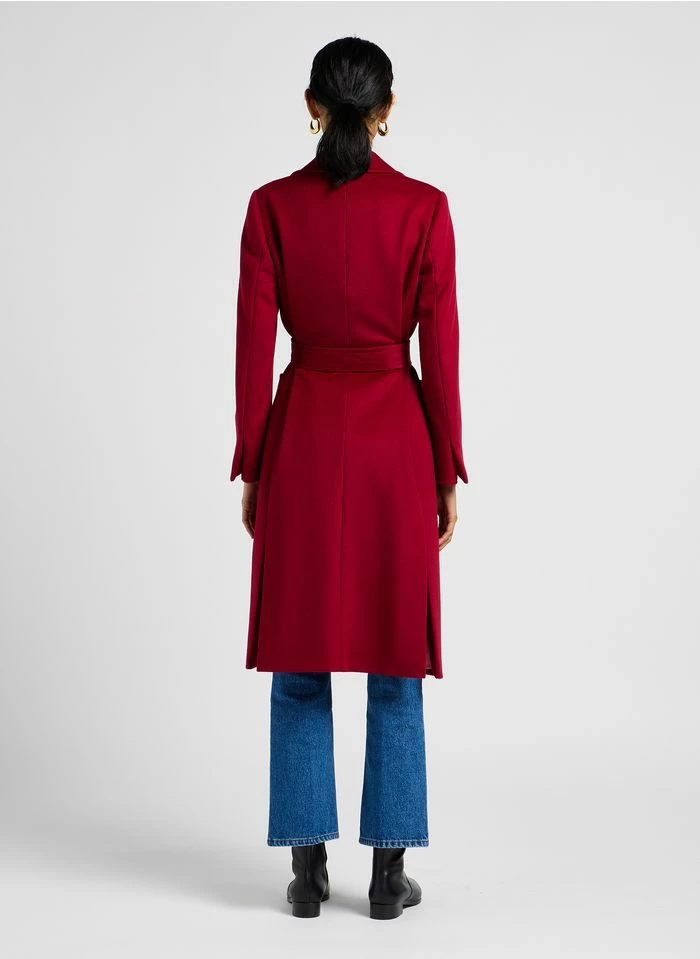 MAX & Co. RUNAWAY1 - Lange, Wollen Jas Met Reverskraag | Rood 5 MAX & Co. RUNAWAY1 - Lange, Wollen Jas Met Reverskraag | Rood - Afbeelding 5