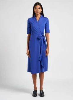 MAX & Co. CULMINE - Halflange Jurk Met V-hals | Blauw