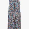 MAX & Co. KABARA - Brede Broek Met Bloemenprint En Satijnglans | Veelkleurig